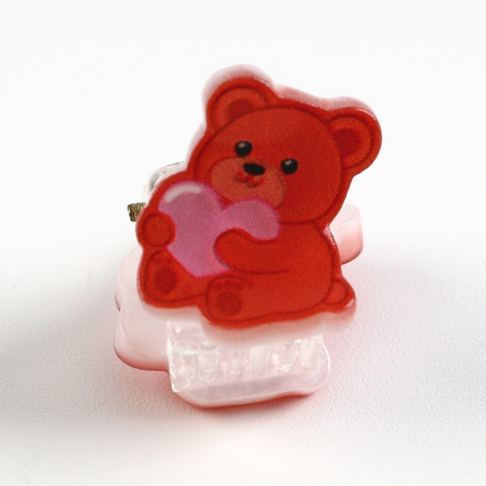 Краб для волос «Мишка с сердечком», 1 6×2 см