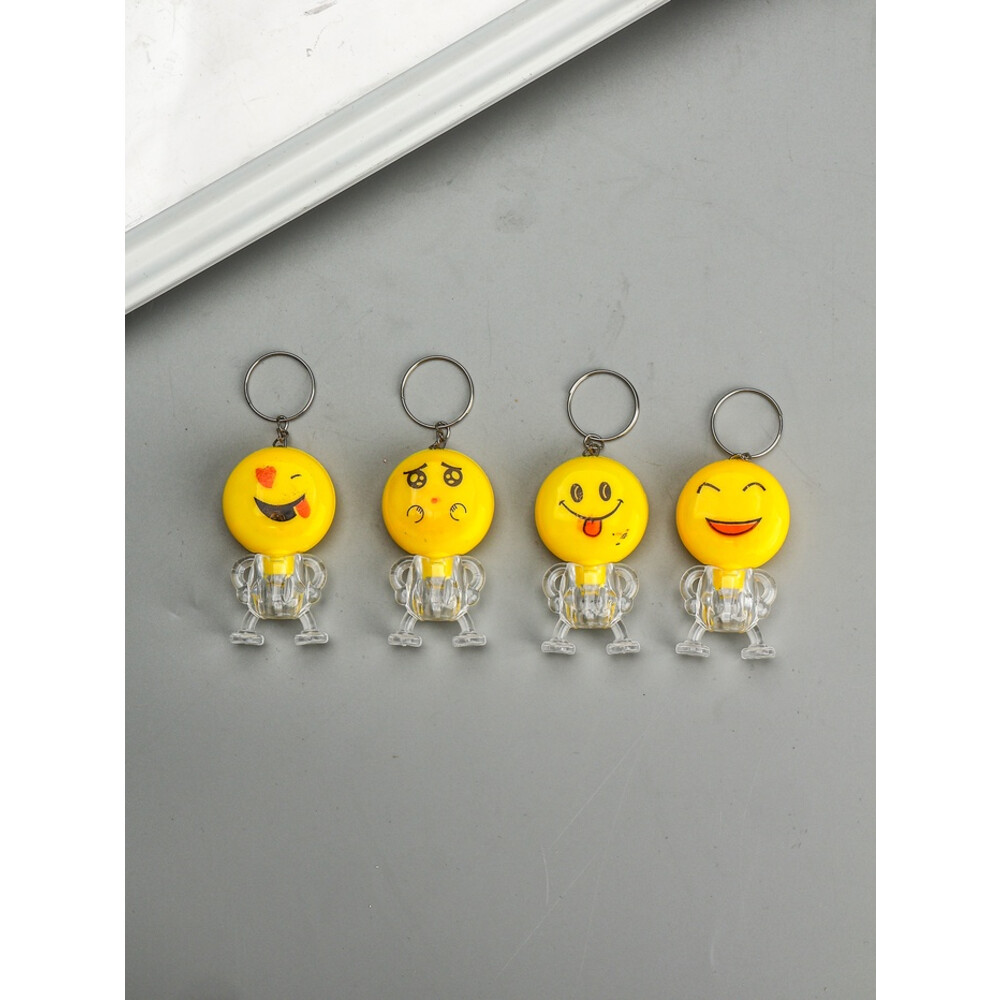 Фонарик - брелок для ключей «Смайлик», 1 LED, 3×5.5 см, МИКС